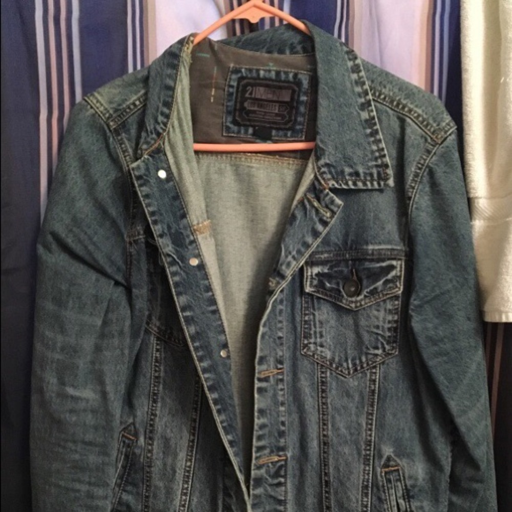 21 for men denim jacket