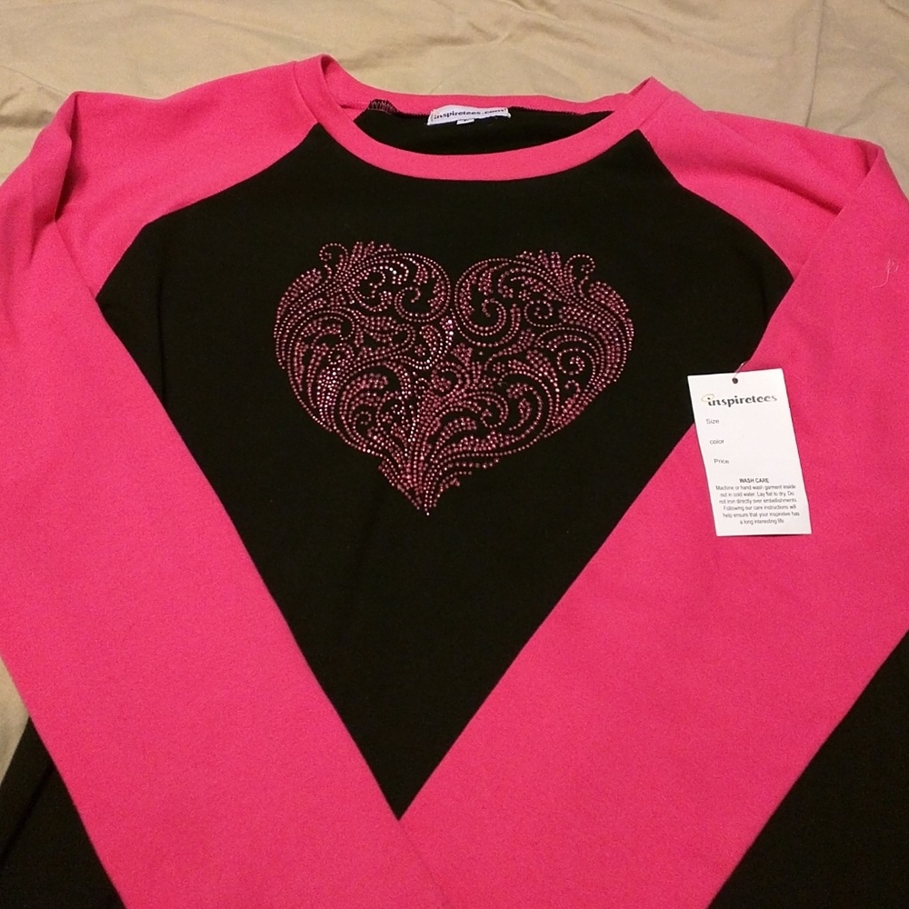 Valentine's Long Sleeve Baseball T, NWT