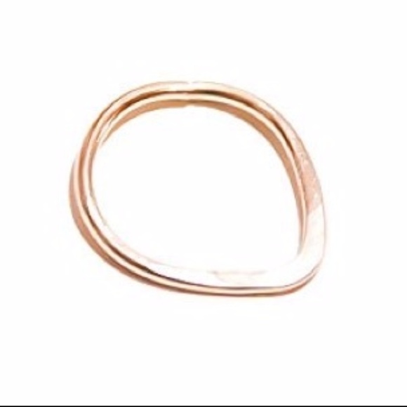 Rose Gold Triangle Septum Ring - Picture 2 of 5