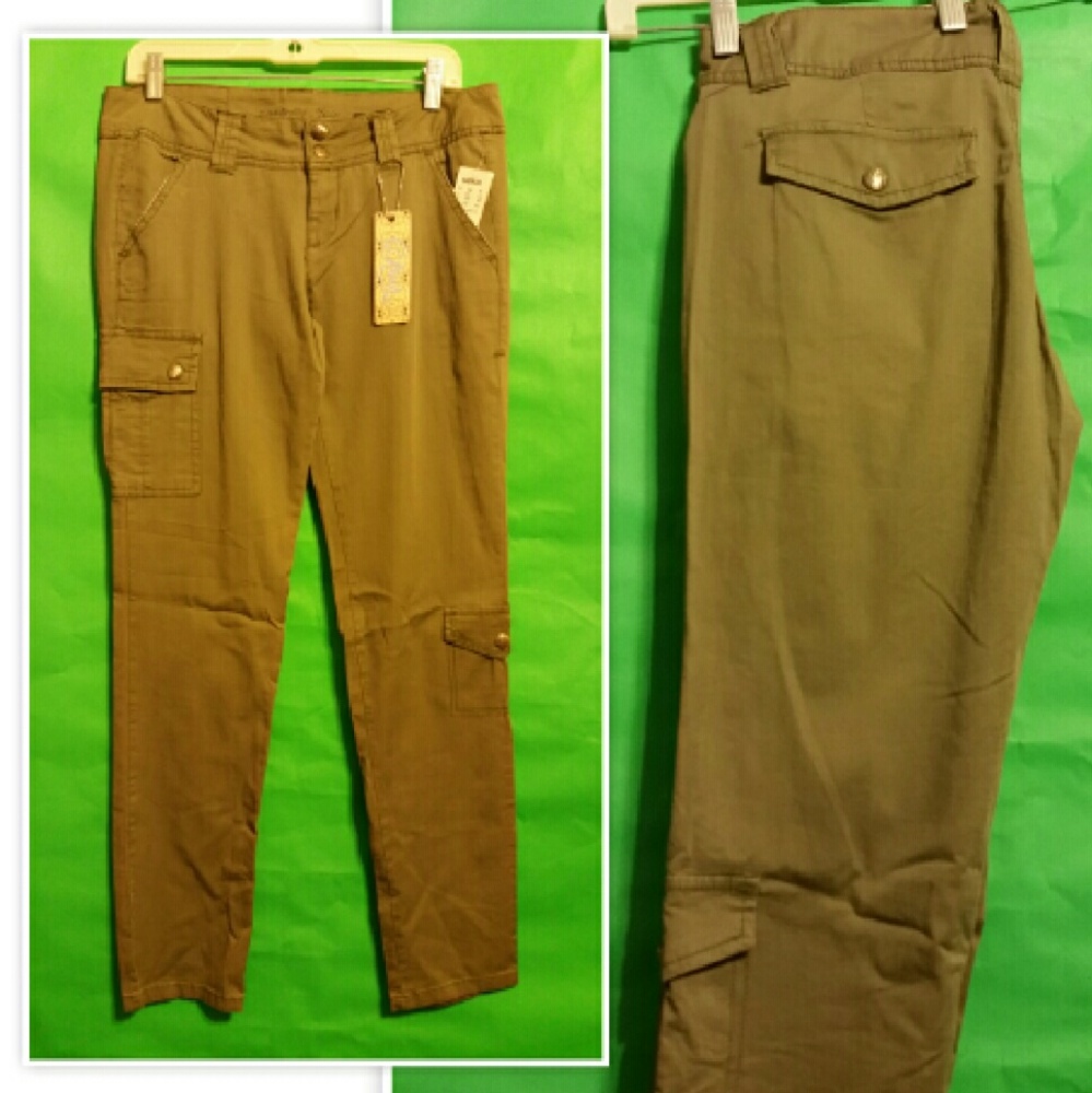 Olive green trousers