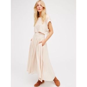 Free People endless summer midi skirt set w/ crop