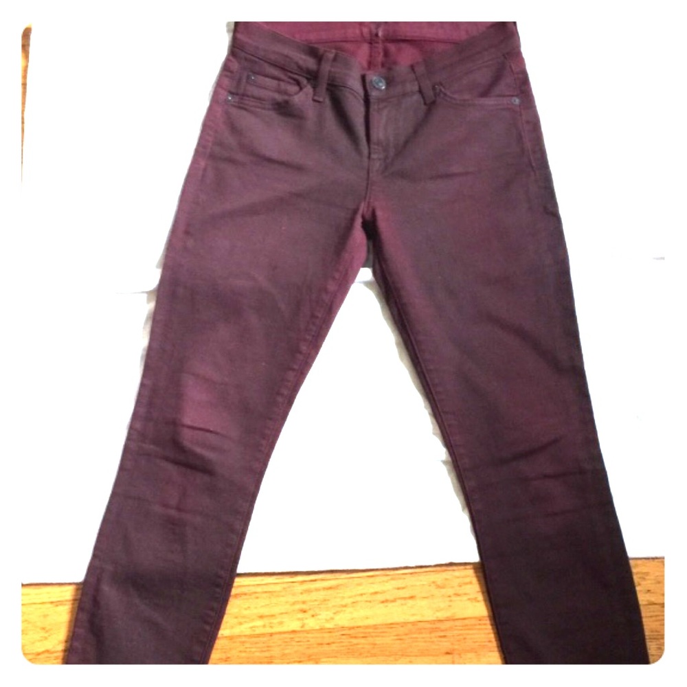 7 for all mankind -maroon size 25. Like New