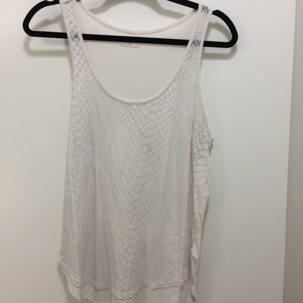 Cream Snakeskin Print Tank