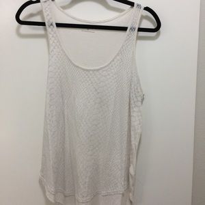 Cream Snakeskin Print Tank