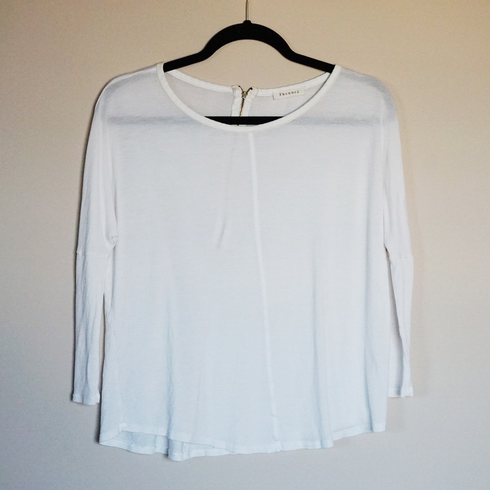 White Dress Shirt with Gold Zipper