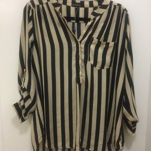 Striped 3/4 Sleeve Top