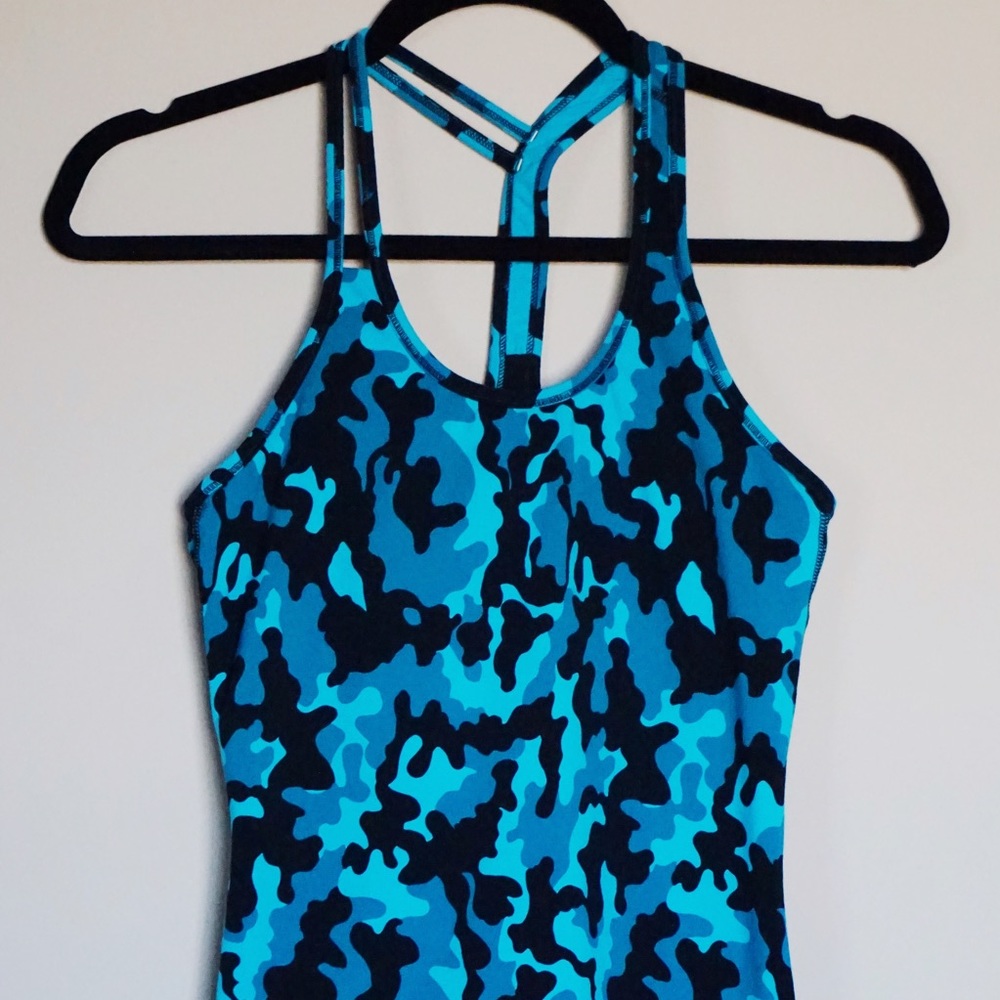 Splits59 Teal Camo Workout Tank