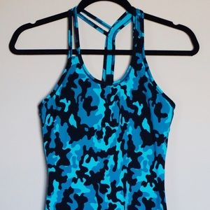 Splits59 Teal Camo Workout Tank
