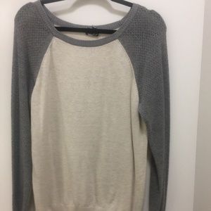 Cream and Gray Sweater