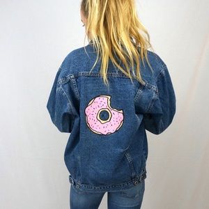 JEAN JACKET WITH CUSTOM DESIGN
