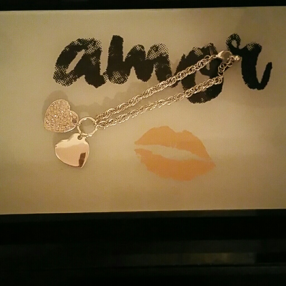 Silver heart bracelet