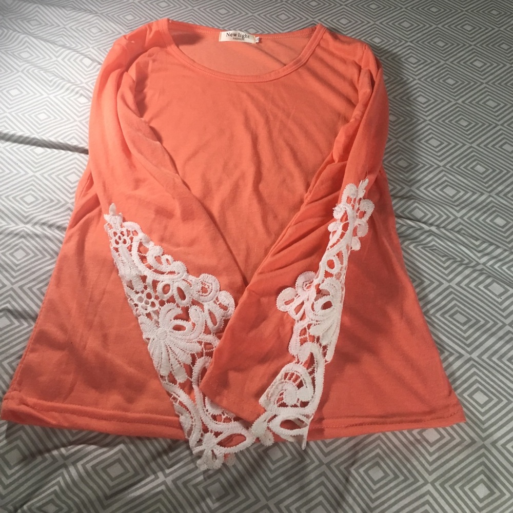 Peach long sleeve shirt