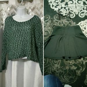 Top and skirt