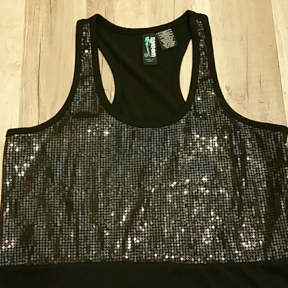 Racerback Sequin Tank Top - Picture 3 of 7