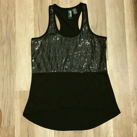 Racerback Sequin Tank Top - Picture 2 of 7