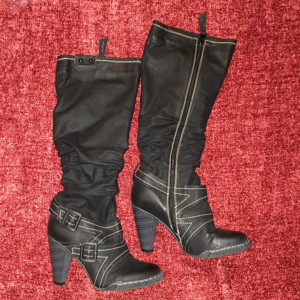 3.5” Heel Black Boots