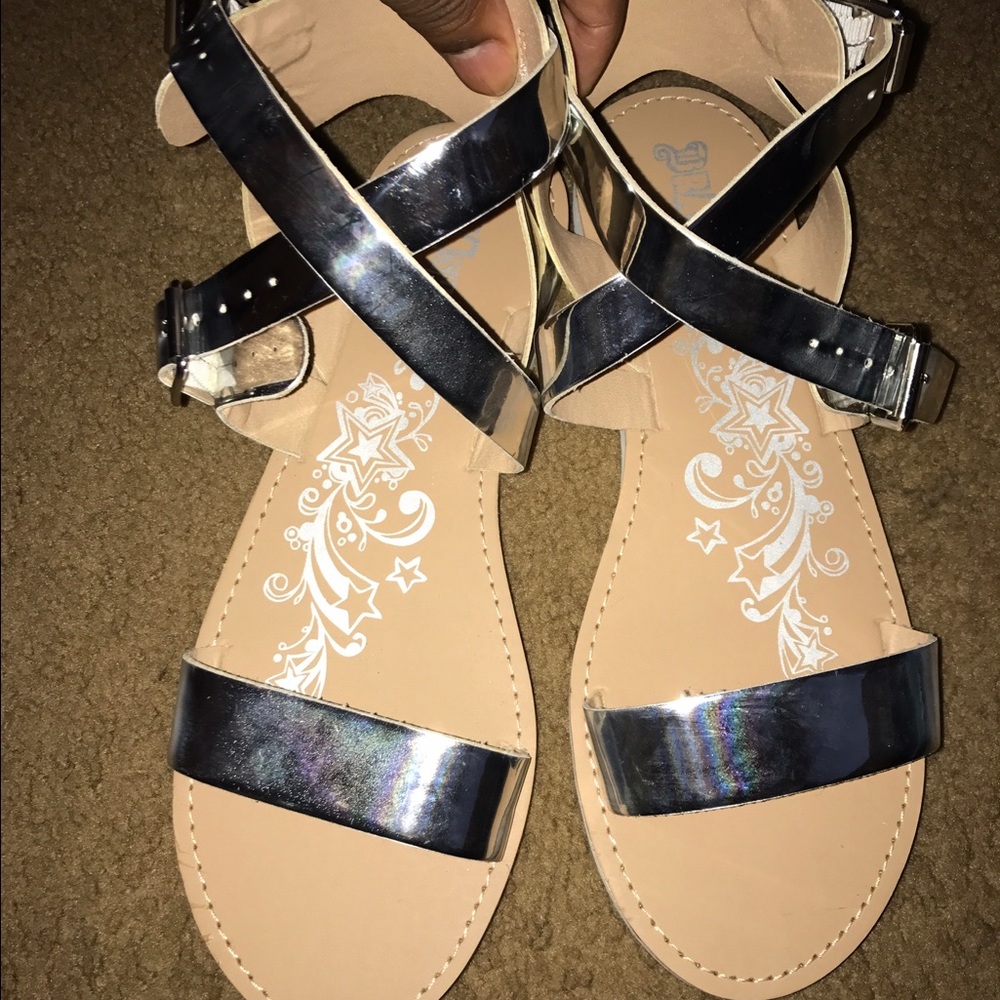 Silver sandals
