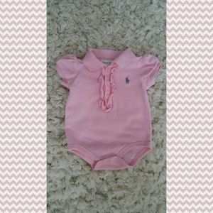 Ralph Lauren Pink Polo Onsie