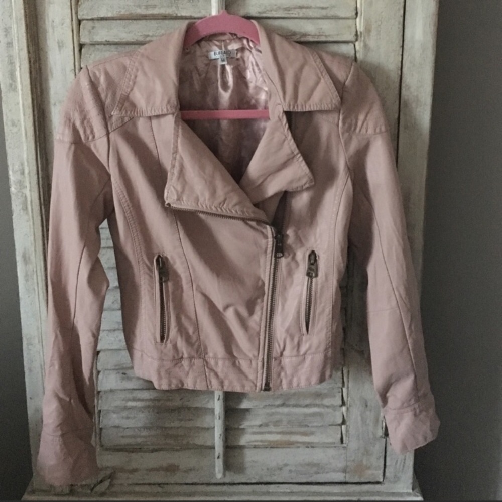 Buffalo David Bitton dusty rose faux leath jacket