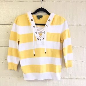Ralph Lauren Criss Cross Crop Sweater