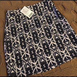 Silence + noise Black & White Tribal Skirt