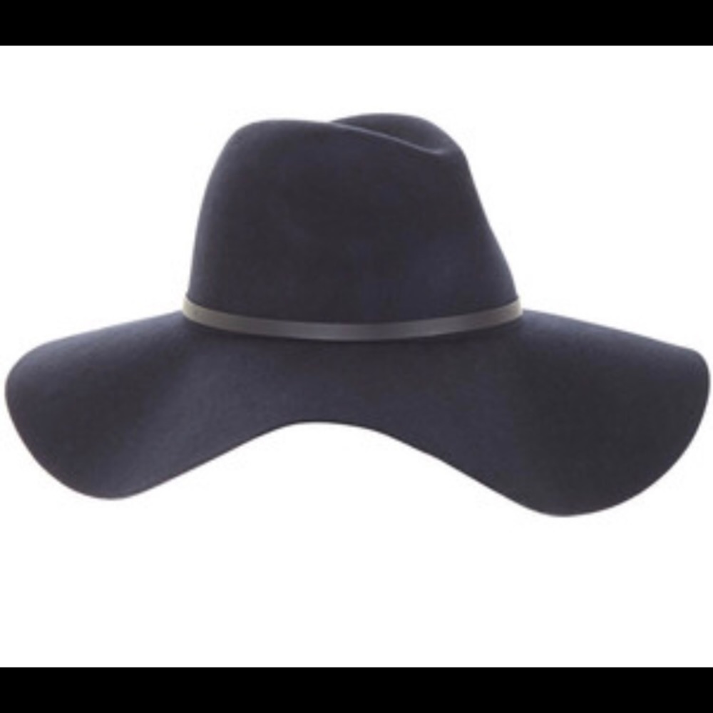 BCBGMAXAZRIA Navy blue flop hat. 100% Wool.