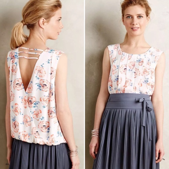 Anthropologie Tops - Anthropologie Meadow Rue Pleated Petals Tank