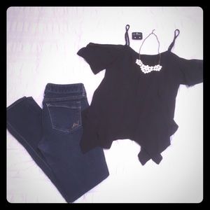 Express Stella low rise ankle skinny