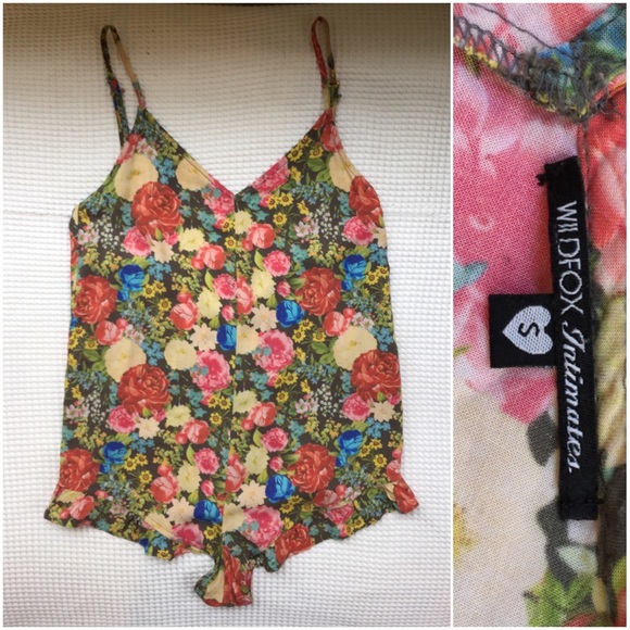 Wildfox Other - WILDFOX Flower Delivery Ruffle Romper