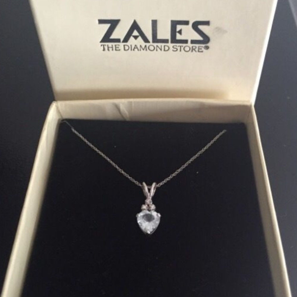 Zales Sapphire necklace with Diamonds