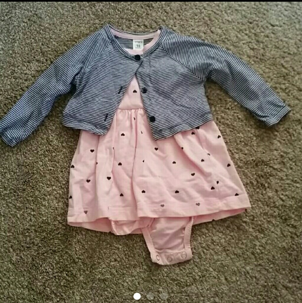 Carter's girls 18 month dress bodysuit lot
