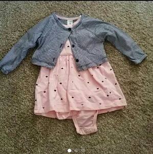 Carter's girls 18 month dress bodysuit lot