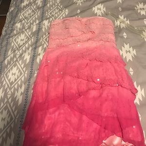 BeBe ombré pink sequin cocktail dress