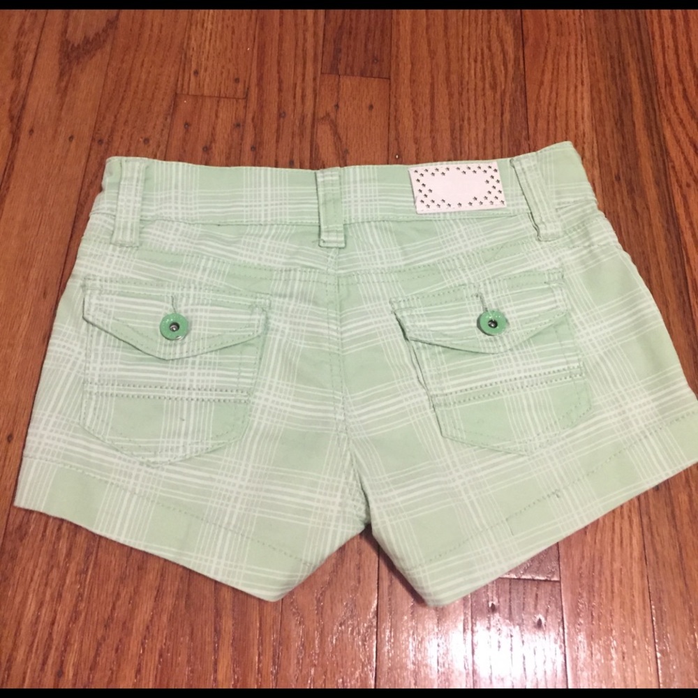 Girls Mint Green Shorts. Size 10
