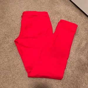 American eagle red skinny jeans