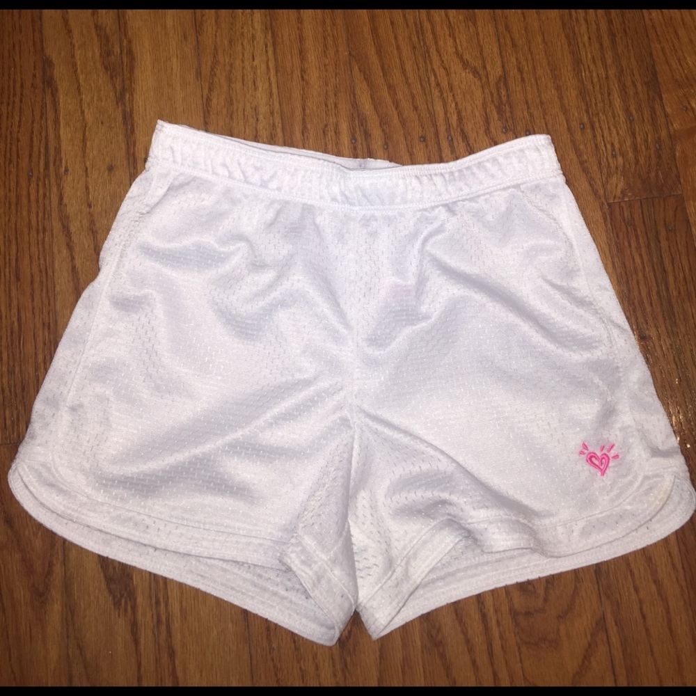JUSTICE White mesh shorts. Size 10