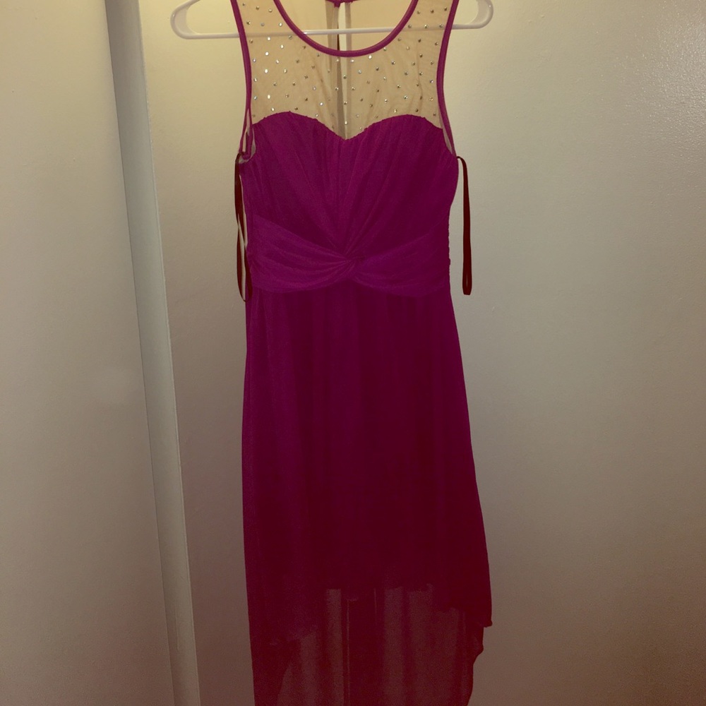 Purple dress with diamonds on top