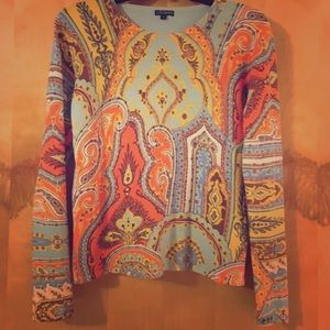 J McLaughlin paisley cashmere sweater