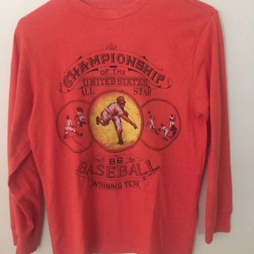 Boy's GAP KIDS "Baseball" Long Sleeve Shirt Sz 10