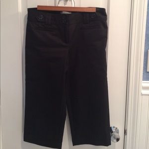 Ann Taylor 4 petite black crop pants long shorts