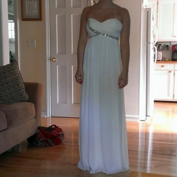 White gem prom dress - Picture 1 of 3