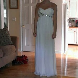 White gem prom dress