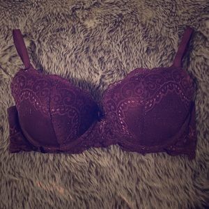 Purple lace bra
