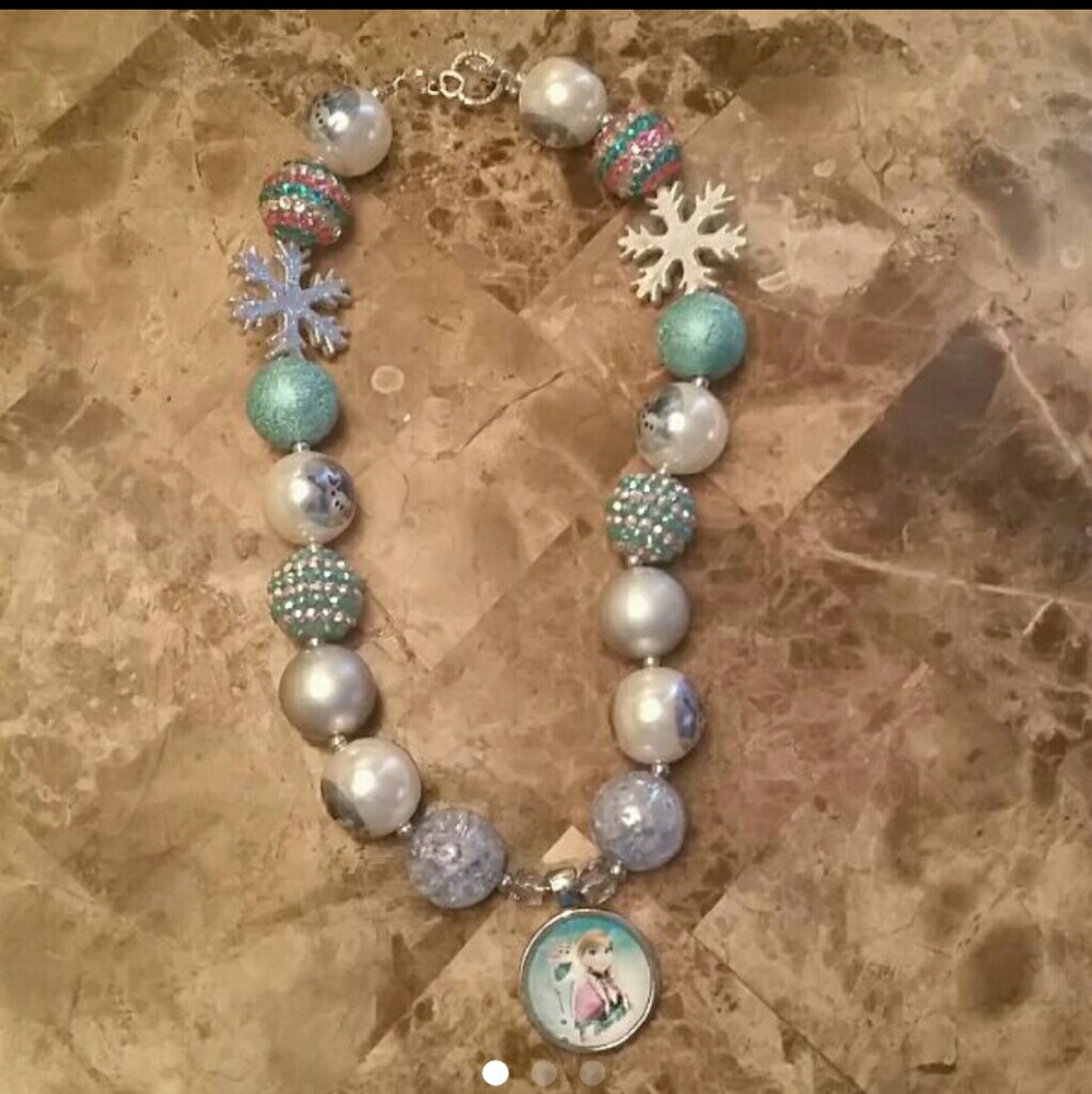 Chunky bead girls necklaces princess