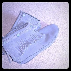 Minnetonka Suede Moccasin Boots