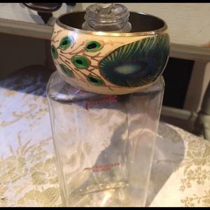 Peacock feather bangle