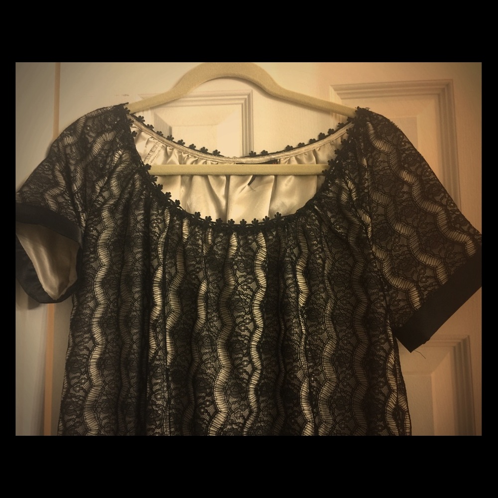 Feminine Vintage Inspired Black Lace Top