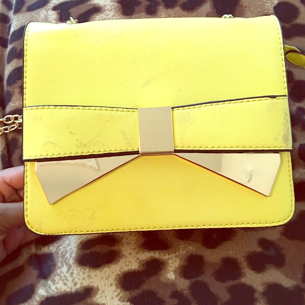 Bright yellow purse