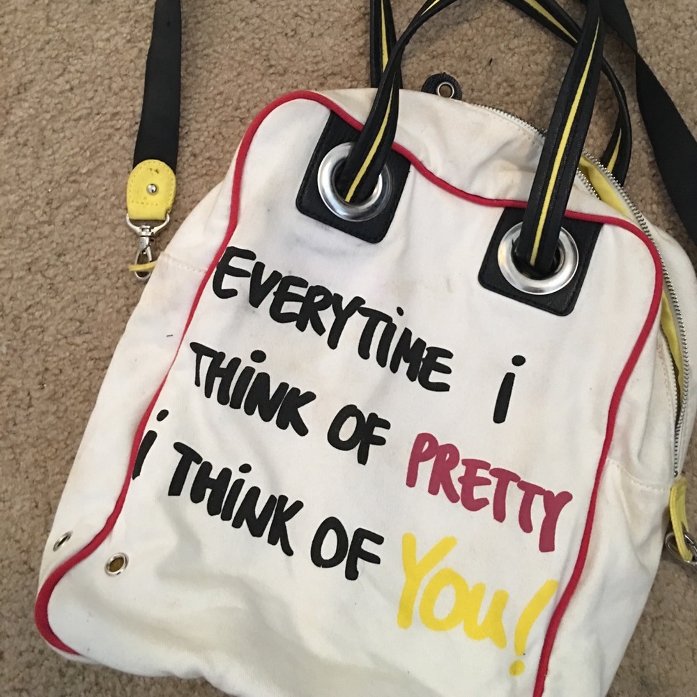 "Every time I think of pretty I think of you" bag