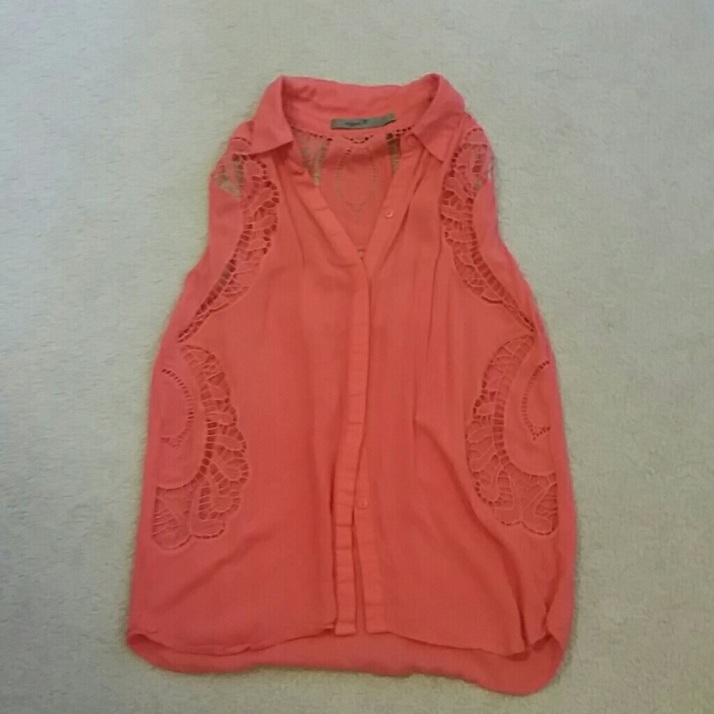 Embroidered cutout blouse